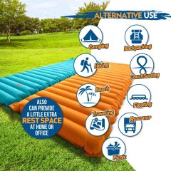 Extra Thickness Inflatable Sleeping Pad with Built-in Pump