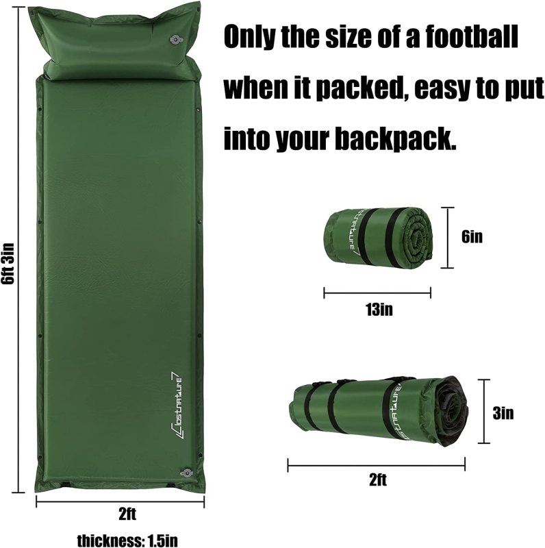 Self Inflating Sleeping Pad for Camping