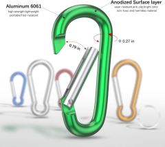 Aluminum Carabiner D Ring