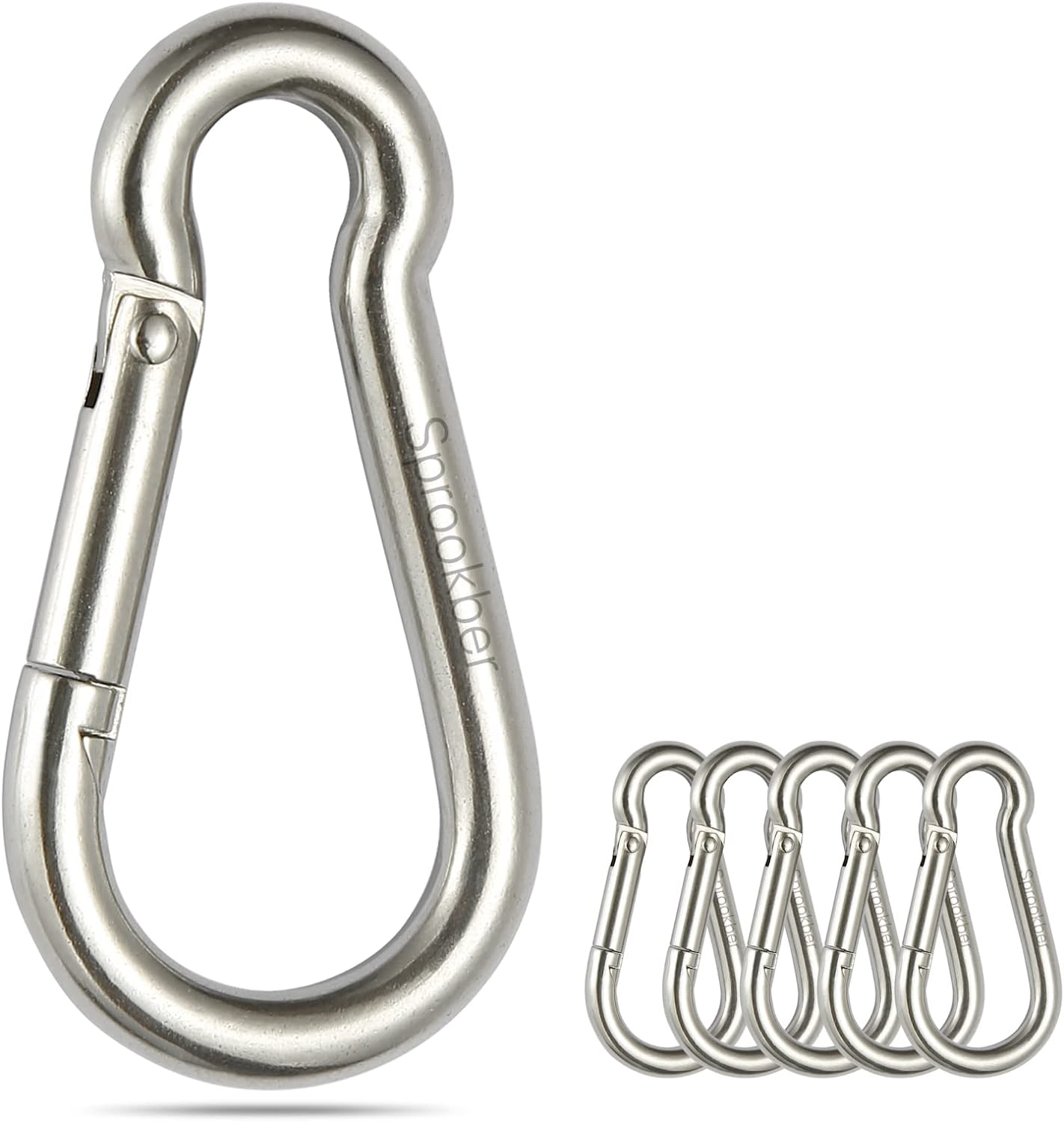 Stainless Steel Spring Snap Hook Carabiner