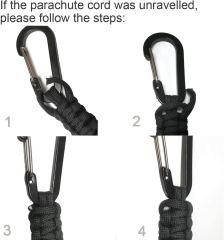 Small Carabiner Clip with Paracord Keychain