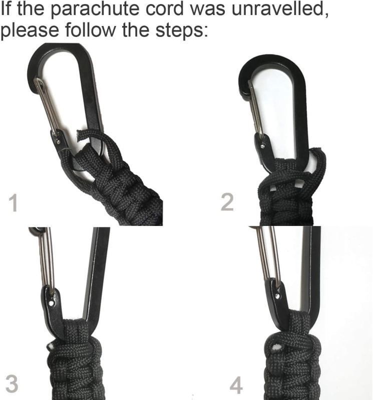 Small Carabiner Clip with Paracord Keychain