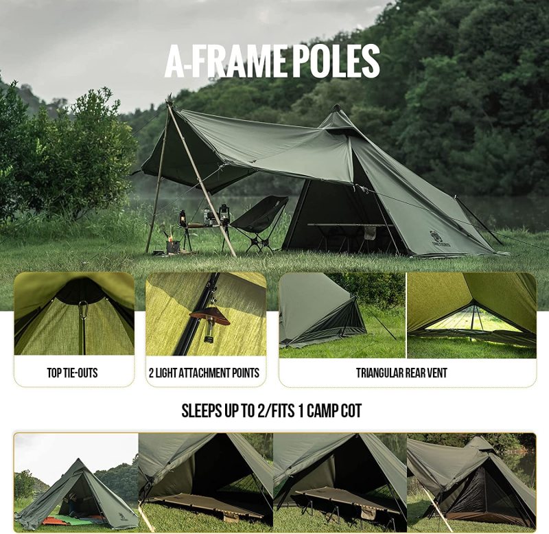 Teepee Hot Tent with Snow Skirt