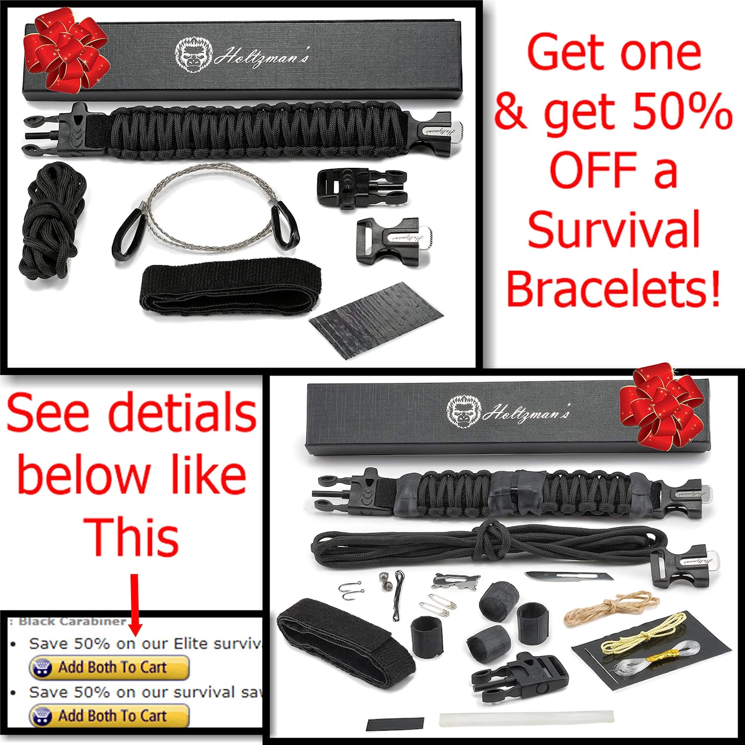 Paracord Keychain with Carabiner for Camping