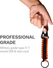 Heavy Duty Paracord Keychain with Carabiner