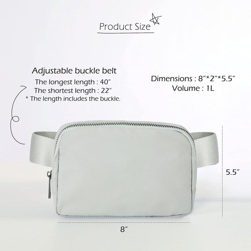 Unisex Mini Belt Bag with Adjustable Strap