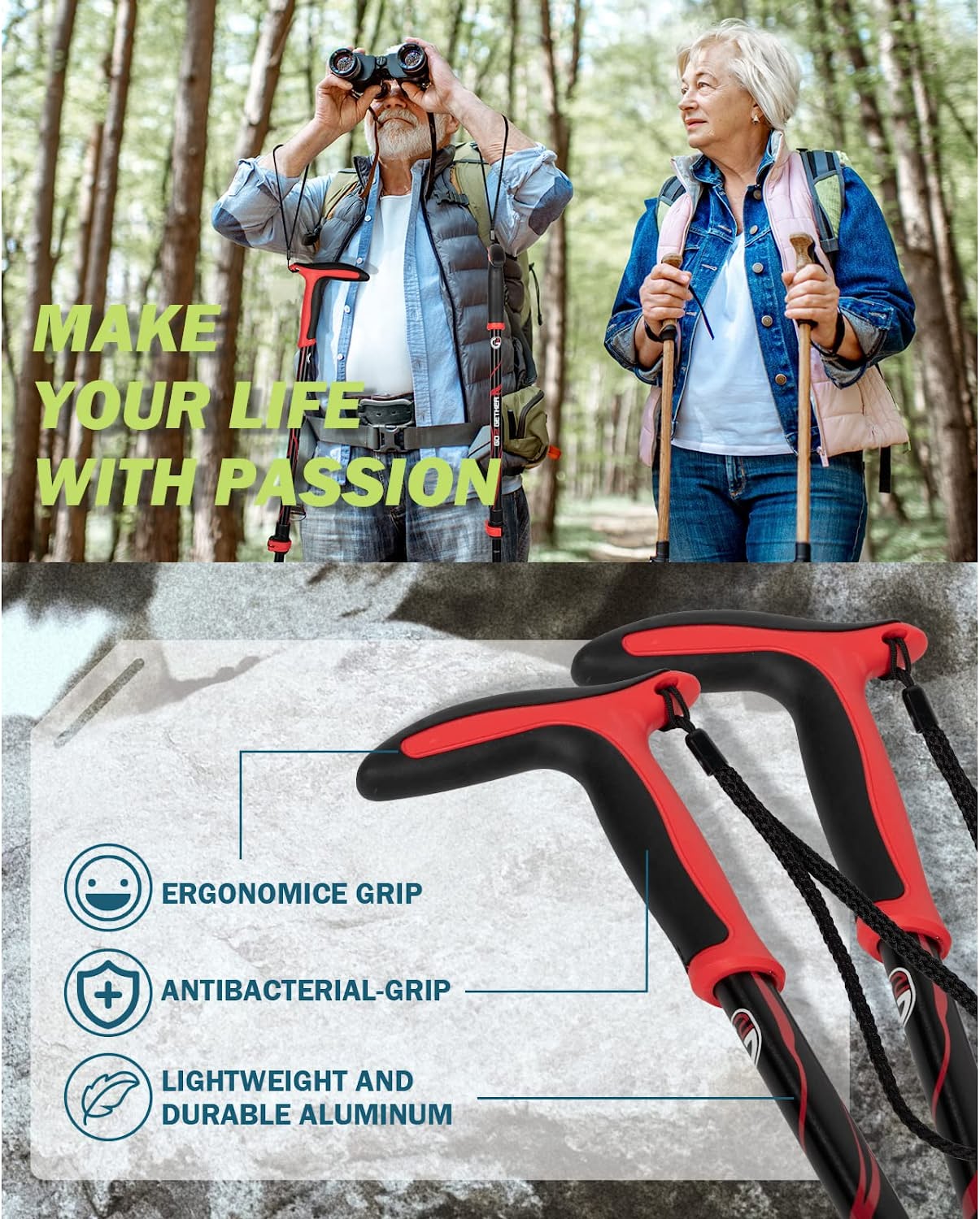 Hiker Trekking Hiking Poles Telescopic