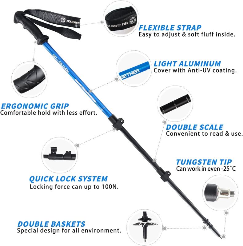 Aluminum Hiking Walking Sticks