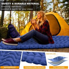 Inflatable Sleeping Mat with Pillow
