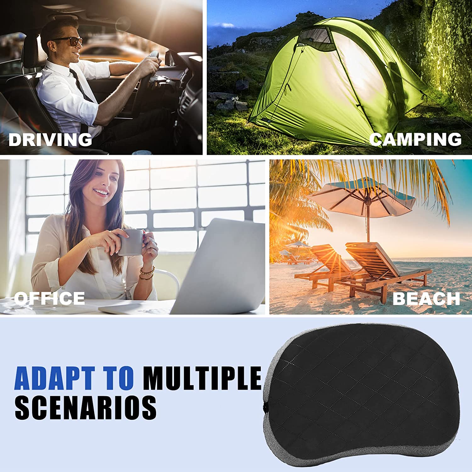 Ultralight and Portable Inflatable Pillow for Camping