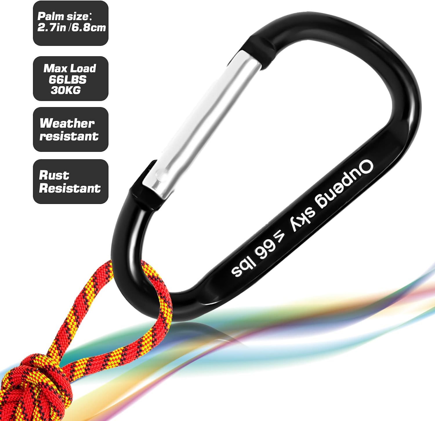 Aluminum Carabeaner Key Clip