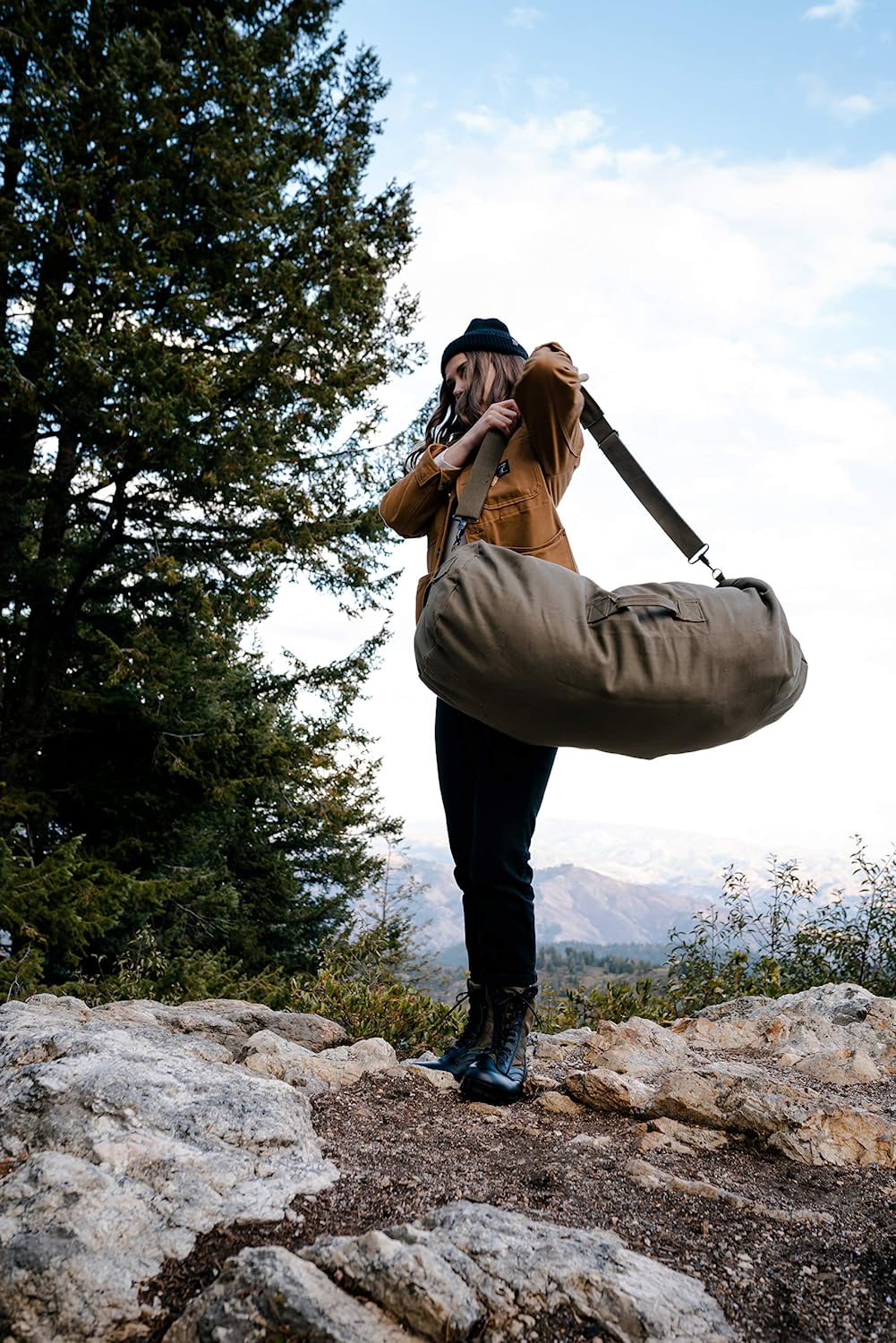Deluxe Duffel Bag With Zipper For Gym