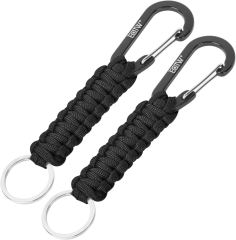 Small Carabiner Clip with Paracord Keychain