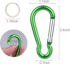 Small Aluminum Carabeaner Hooks