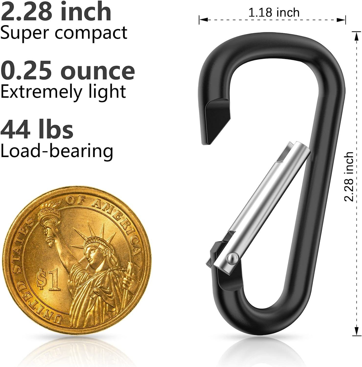 Small Carabiner Clip Keychain
