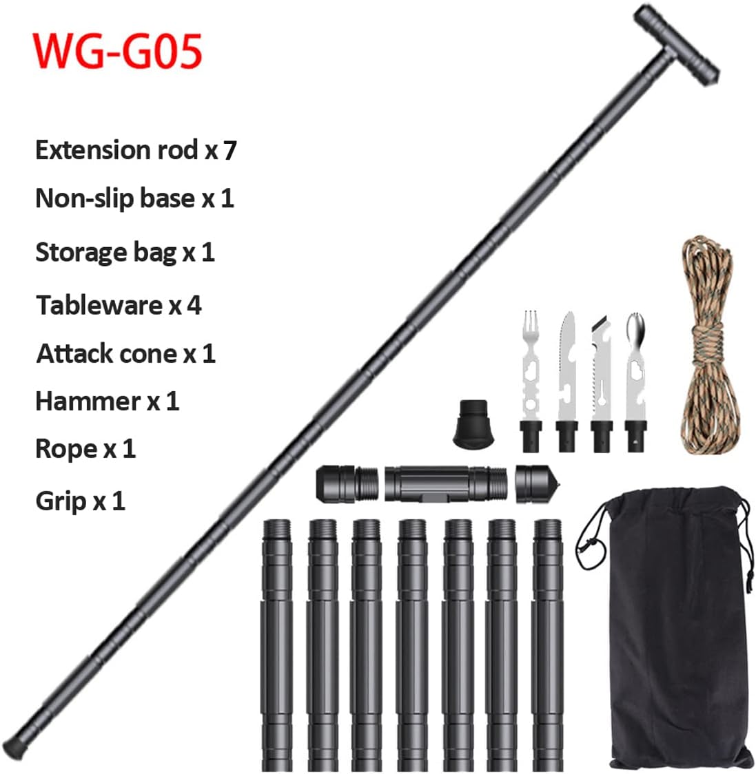 Multifunction Adjustable Trekking Poles