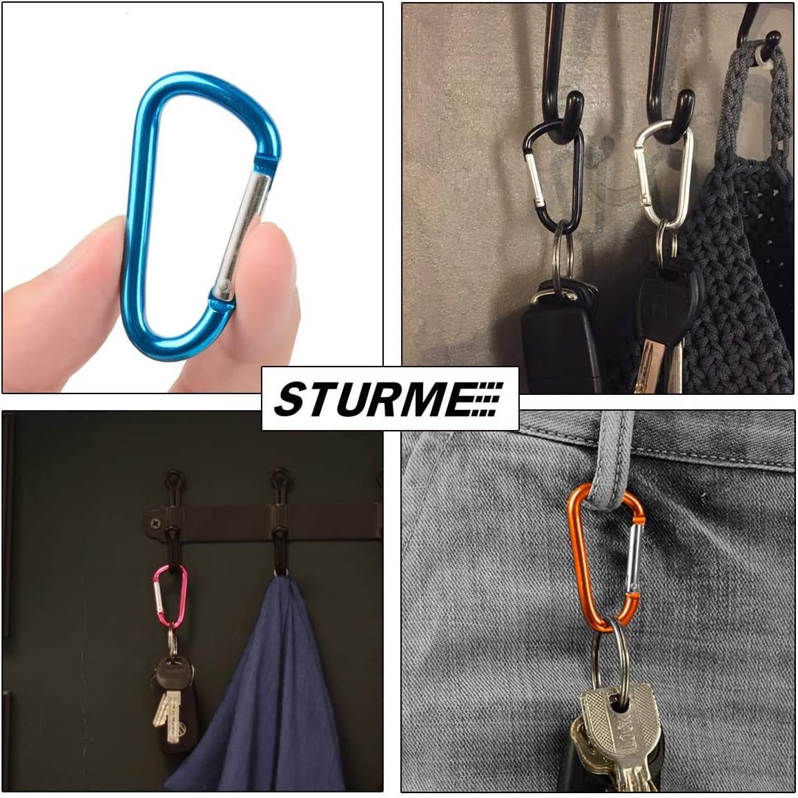 Aluminum D Ring Carabiners Clip