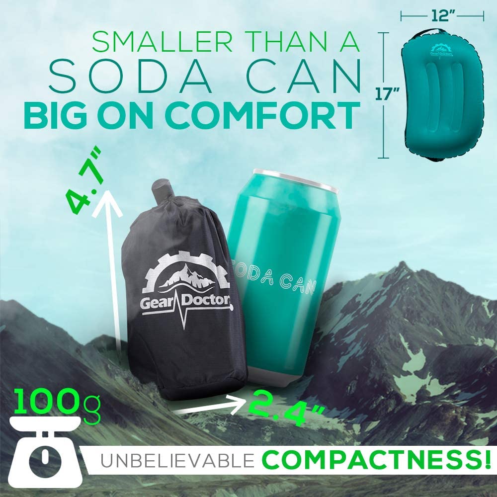 Teal Camping Pillow