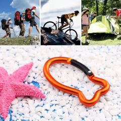 Fish Bone Shape Keychain Clips Mini Carabiner