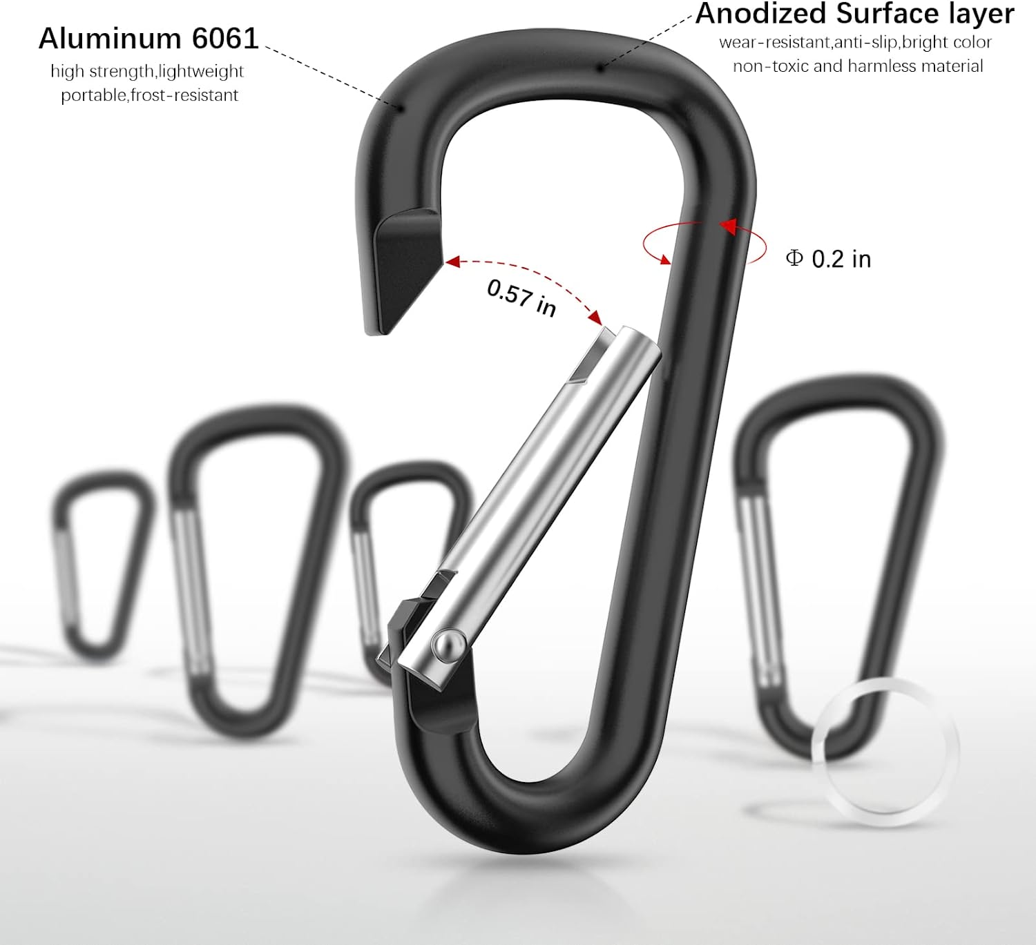 Small Carabiner Clip Keychain
