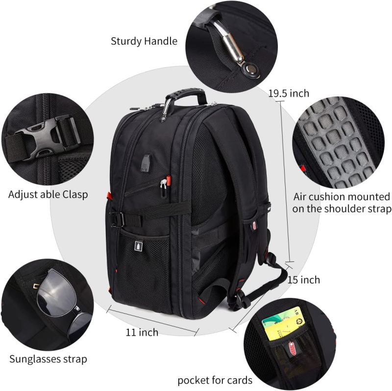 Extra Large 52L Travel Laptop Backpack