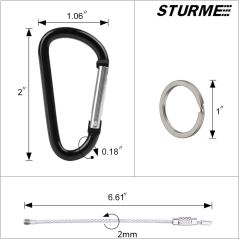 Aluminum D Ring Carabiners Clip