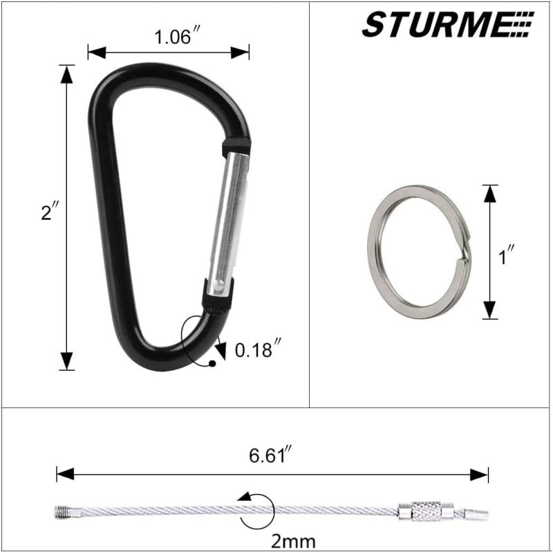 Aluminum D Ring Carabiners Clip