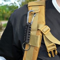 Small Carabiner Clip with Paracord Keychain