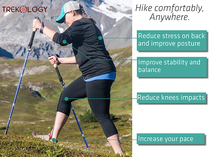 Collapsible Hiking Poles Walking Sticks