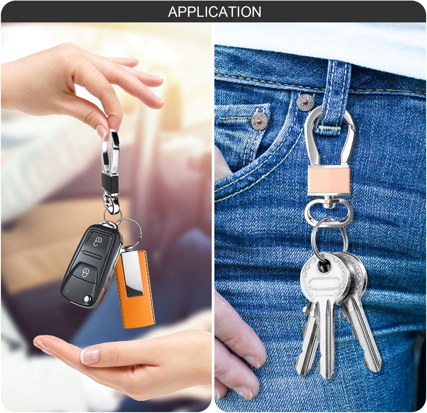 Metal Carabiner Keychain Key Clip Hook