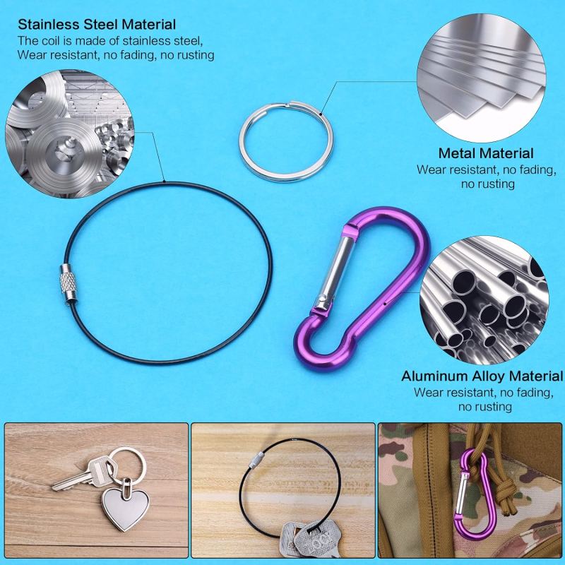 Small Aluminum Carabeaner Hooks