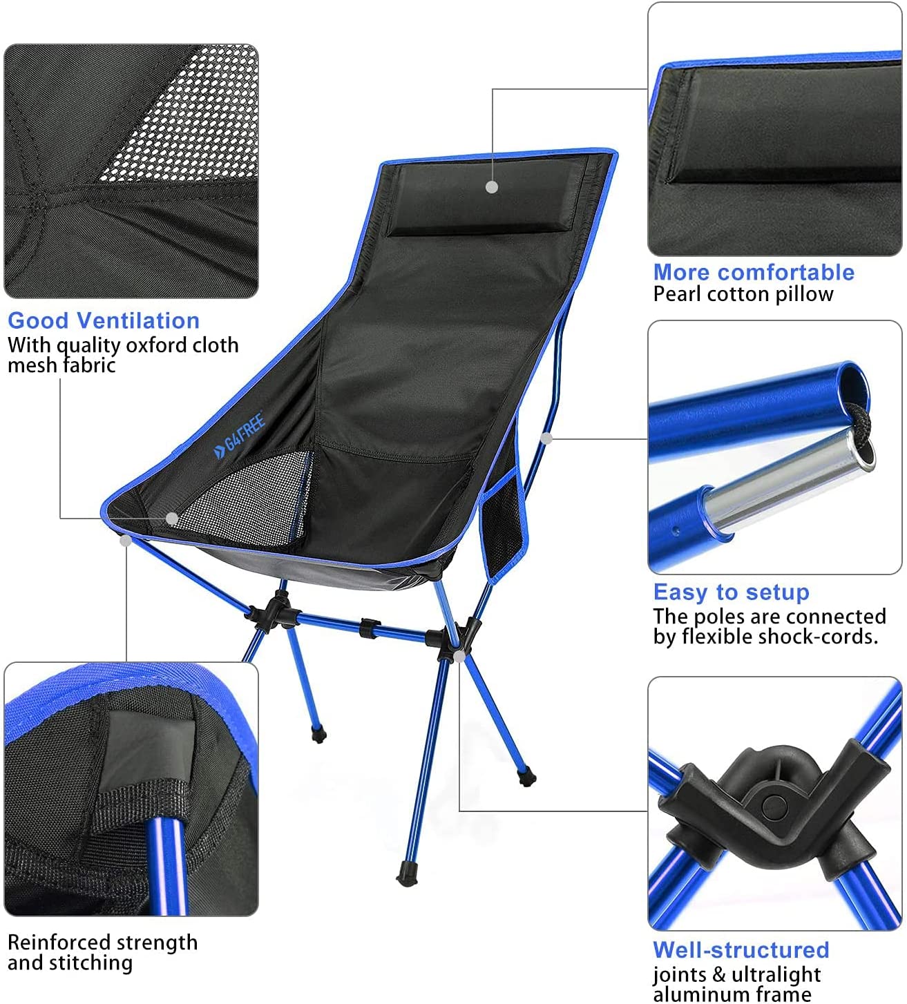 Lightweight Portable High Back Camp Chair