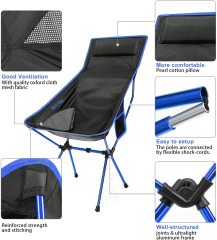 Lightweight Portable High Back Camp Chair