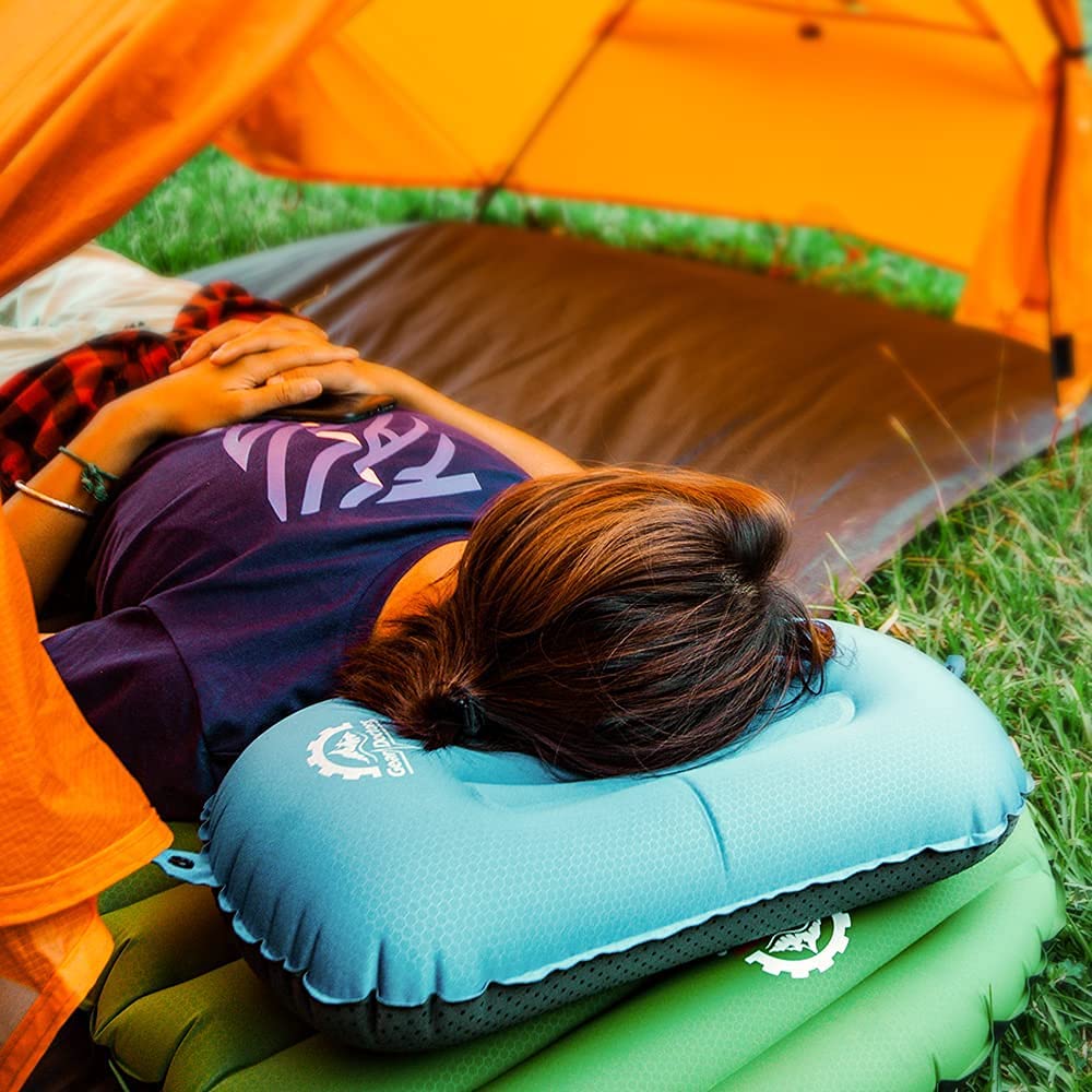 Teal Camping Pillow