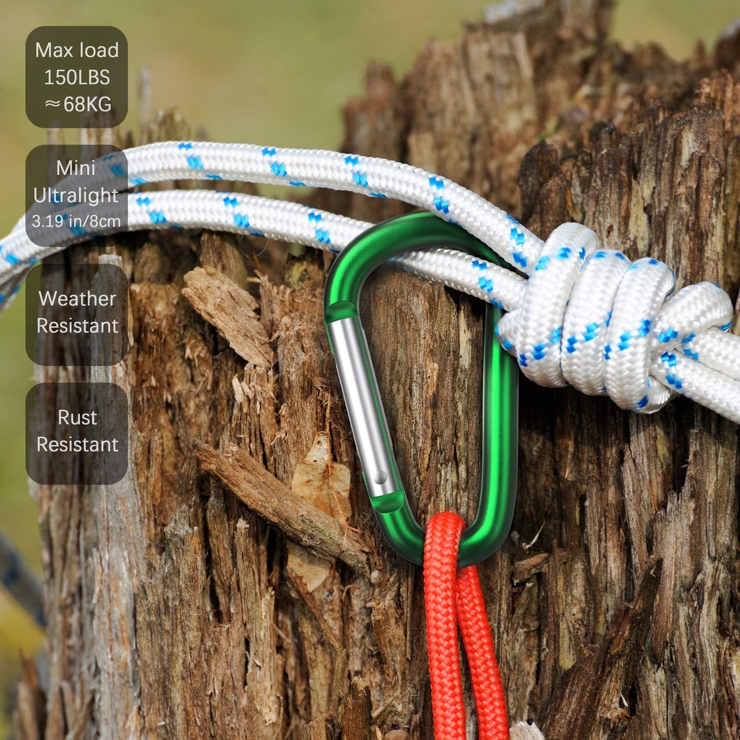 Aluminum Carabiner D Ring