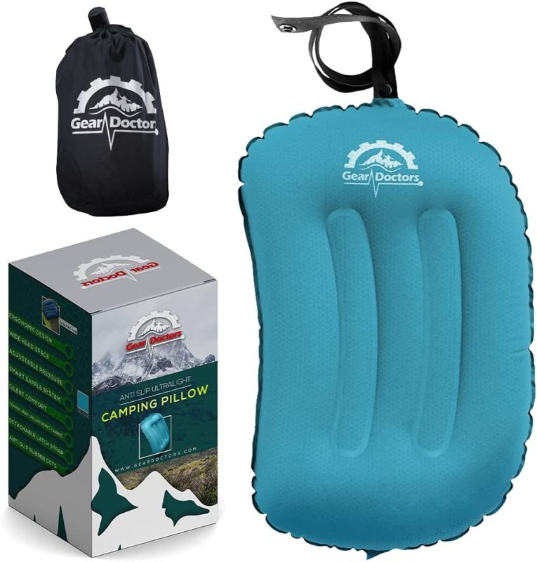 Teal Camping Pillow