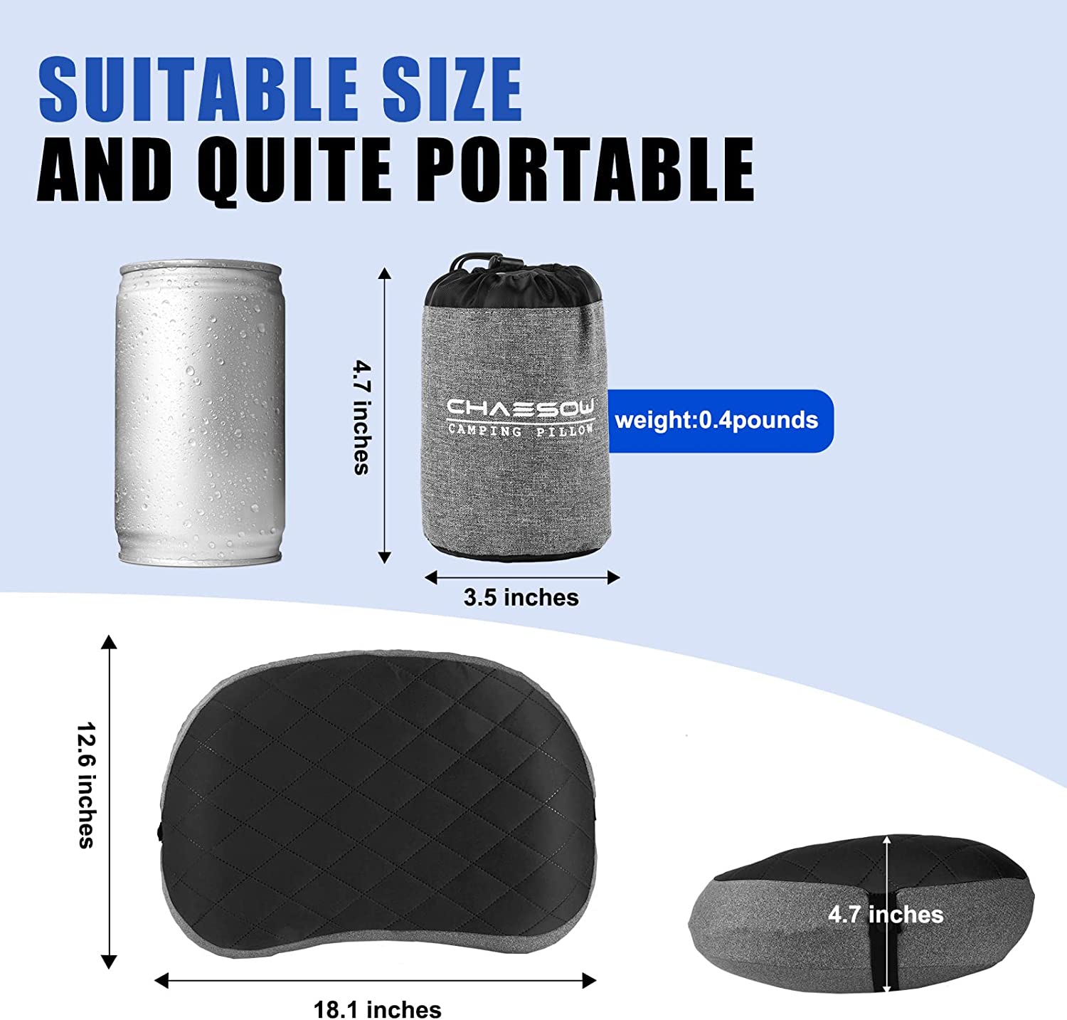 Ultralight and Portable Inflatable Pillow for Camping