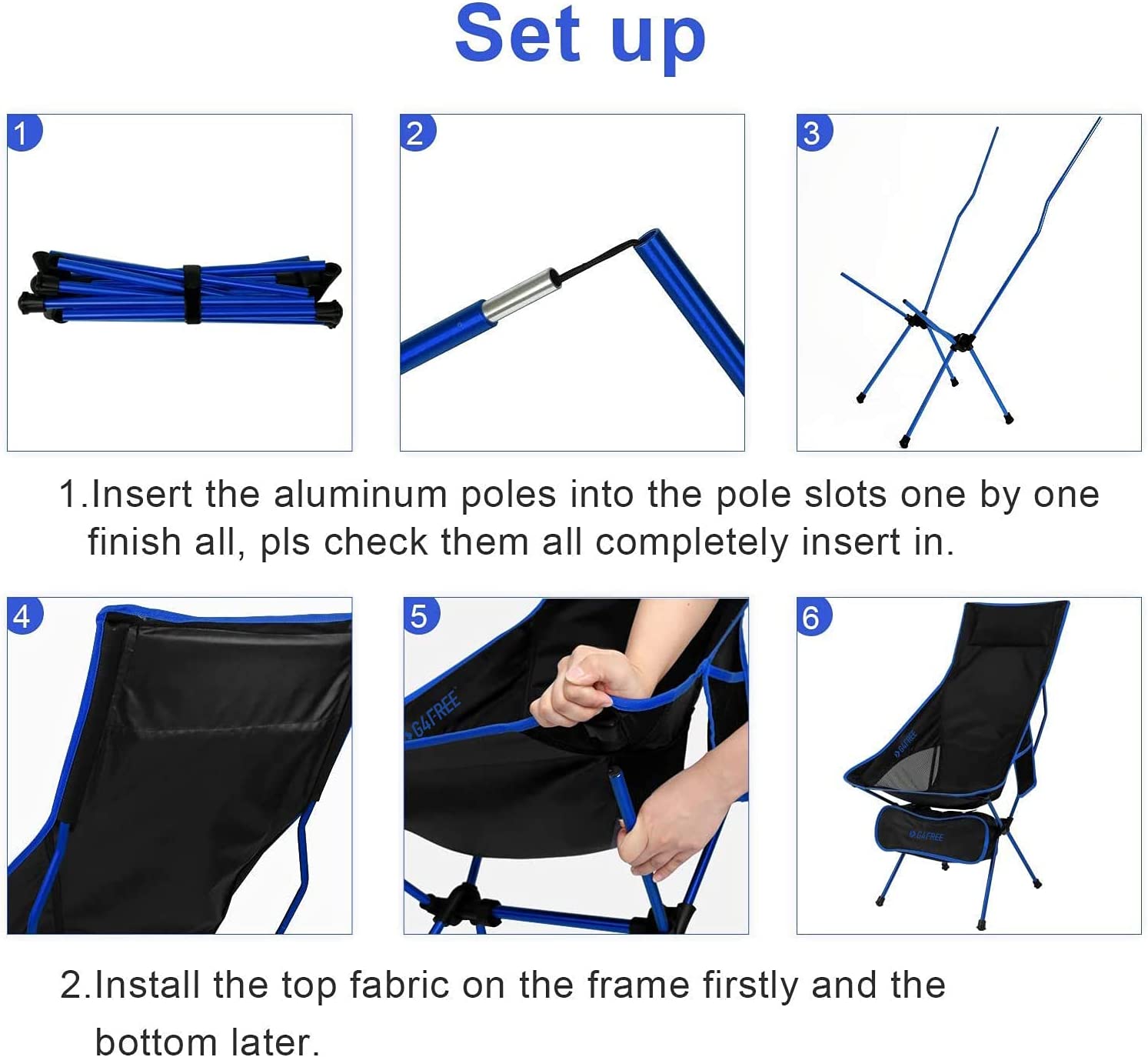 Lightweight Portable High Back Camp Chair
