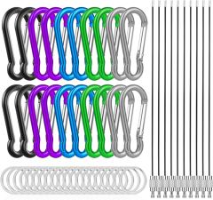 Small Aluminum Carabeaner Hooks