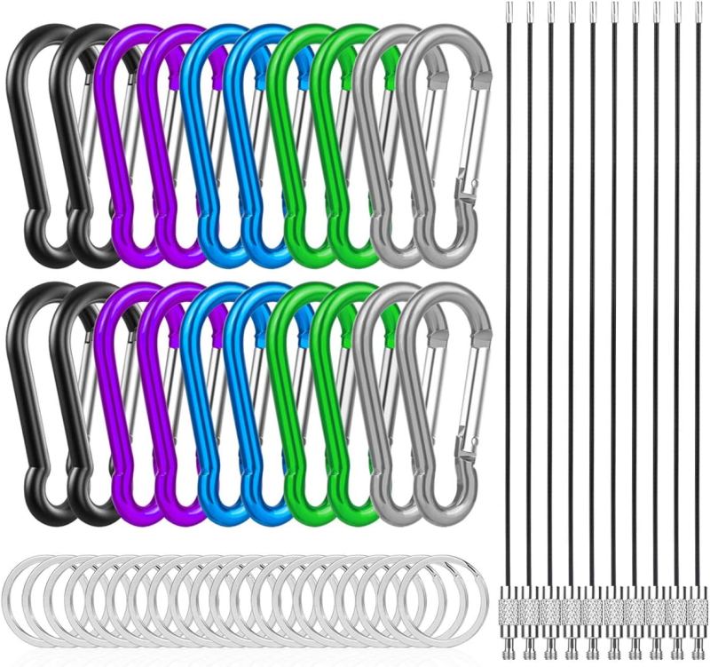 Small Aluminum Carabeaner Hooks