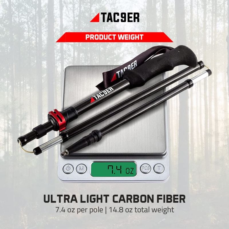 Carbon Fiber Trekking Poles for Hiking Collapsible and Foldable