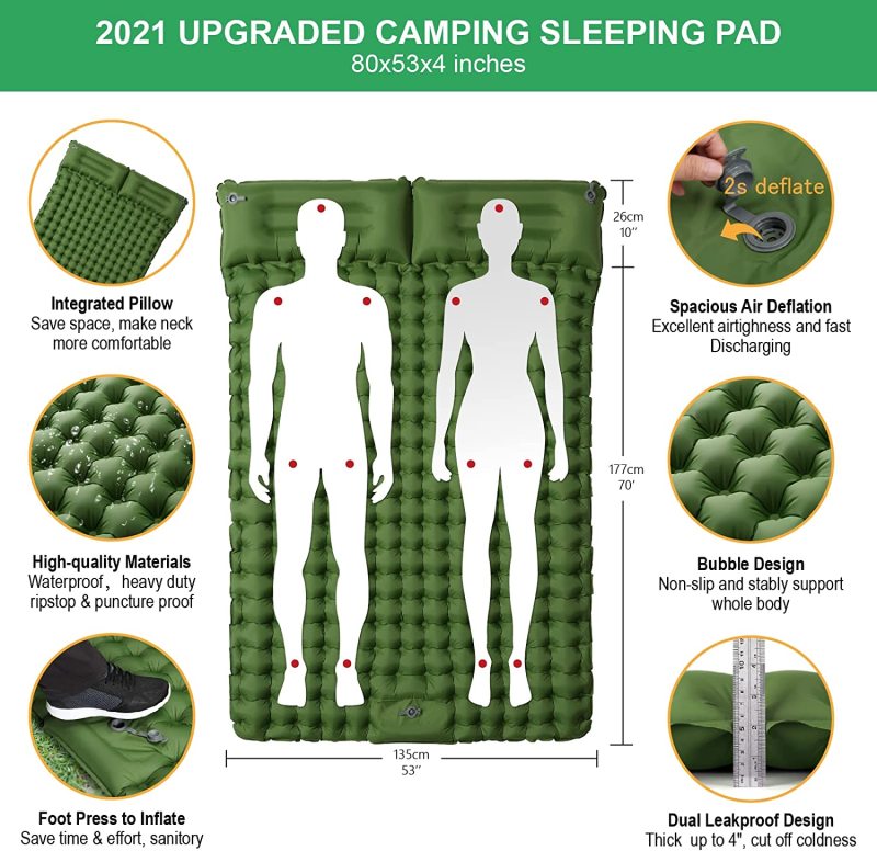 Double Sleeping Pad for Camping