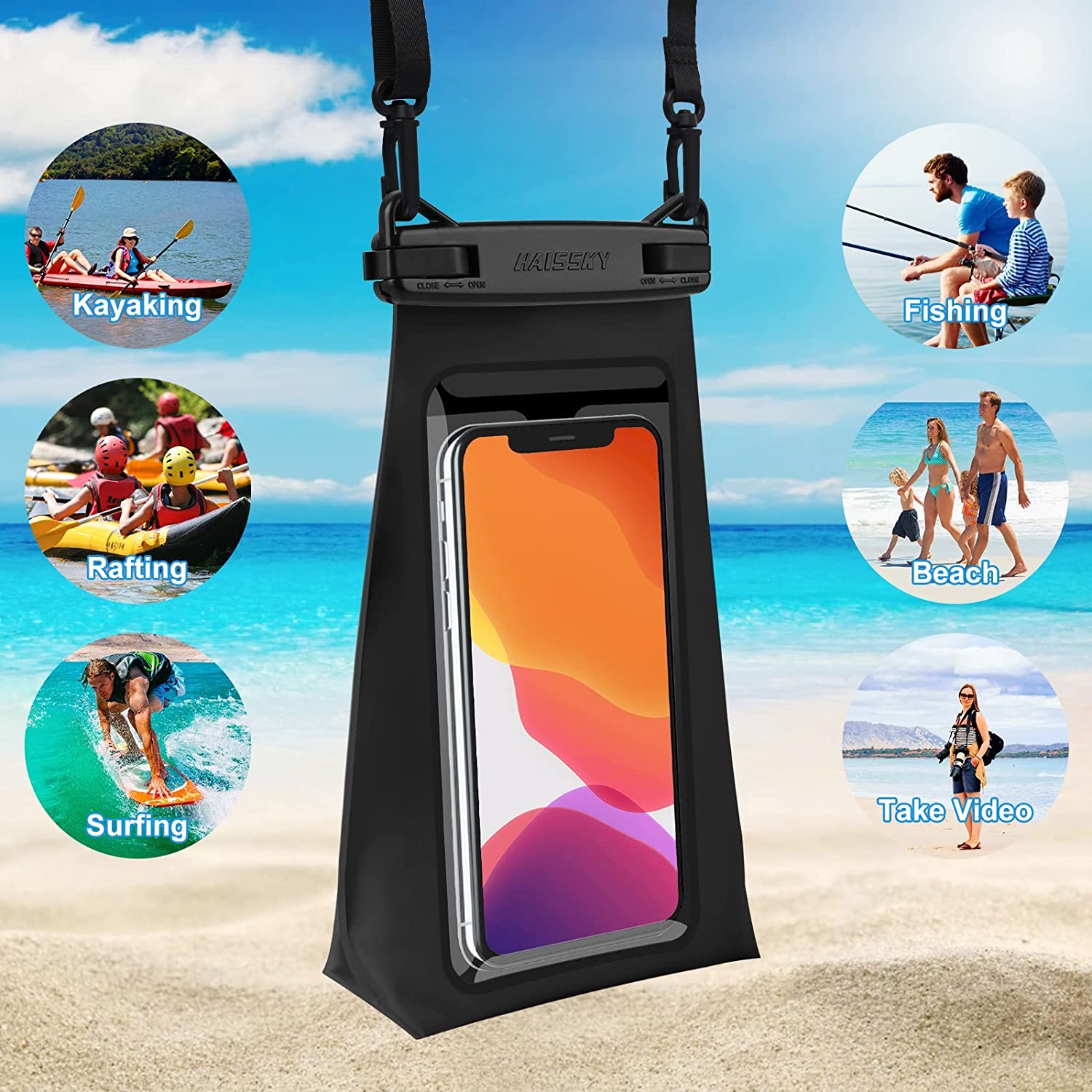 Large Capacity Waterproof Phone Pouch Floating