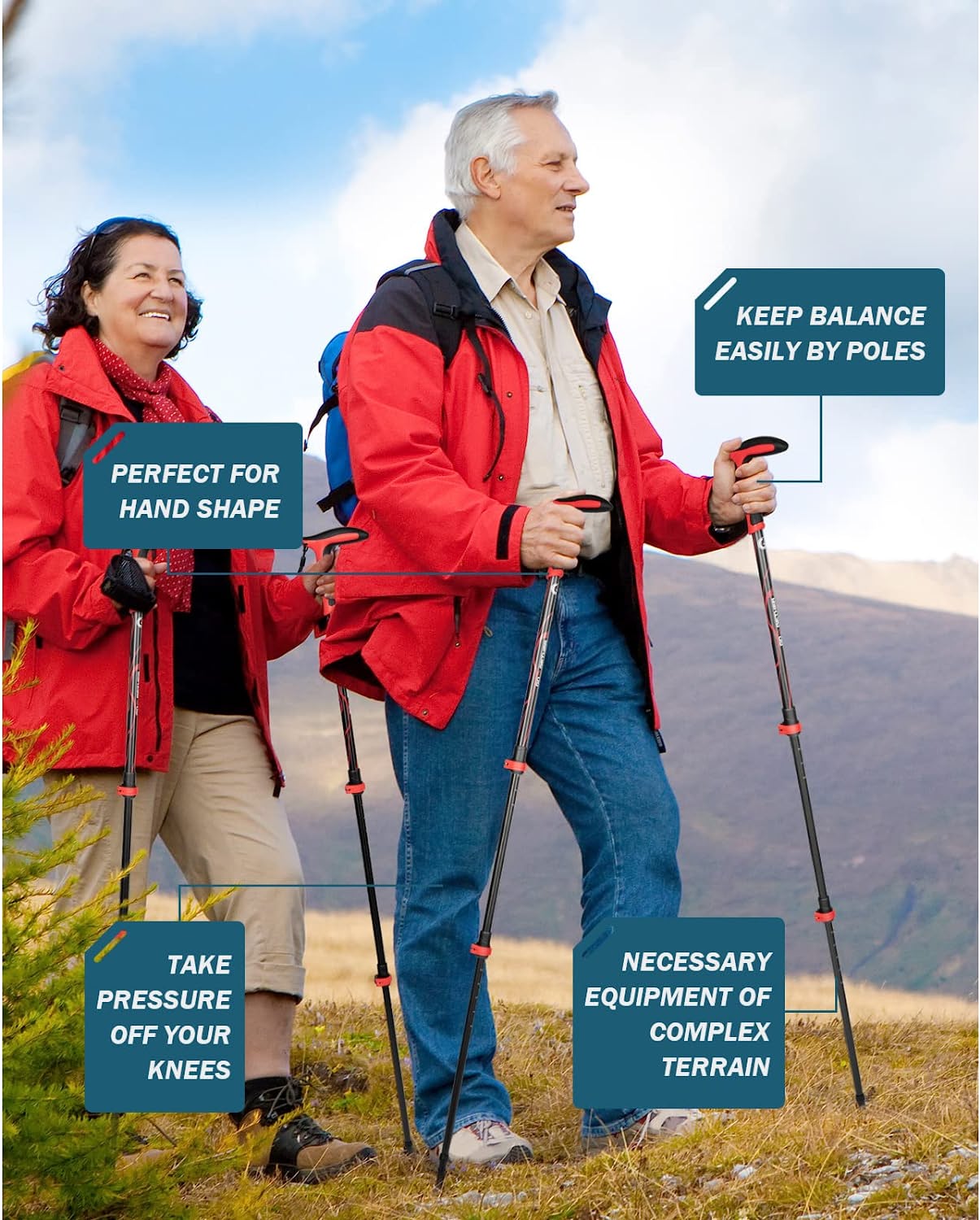 Hiker Trekking Hiking Poles Telescopic