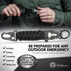 Paracord Keychain with Carabiner for Camping