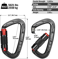 Auto Locking Climbing Carabiner Clips