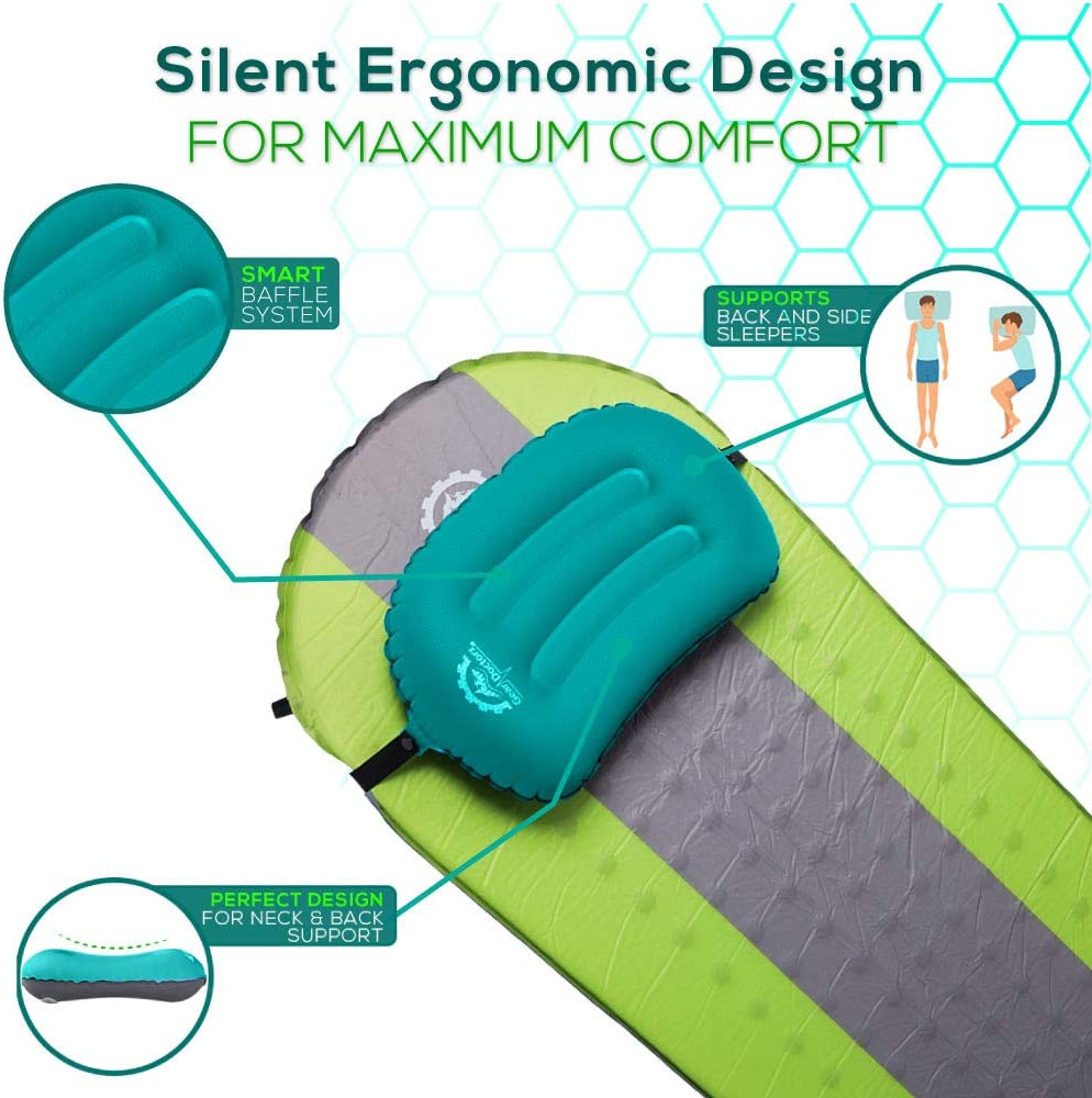 Teal Camping Pillow