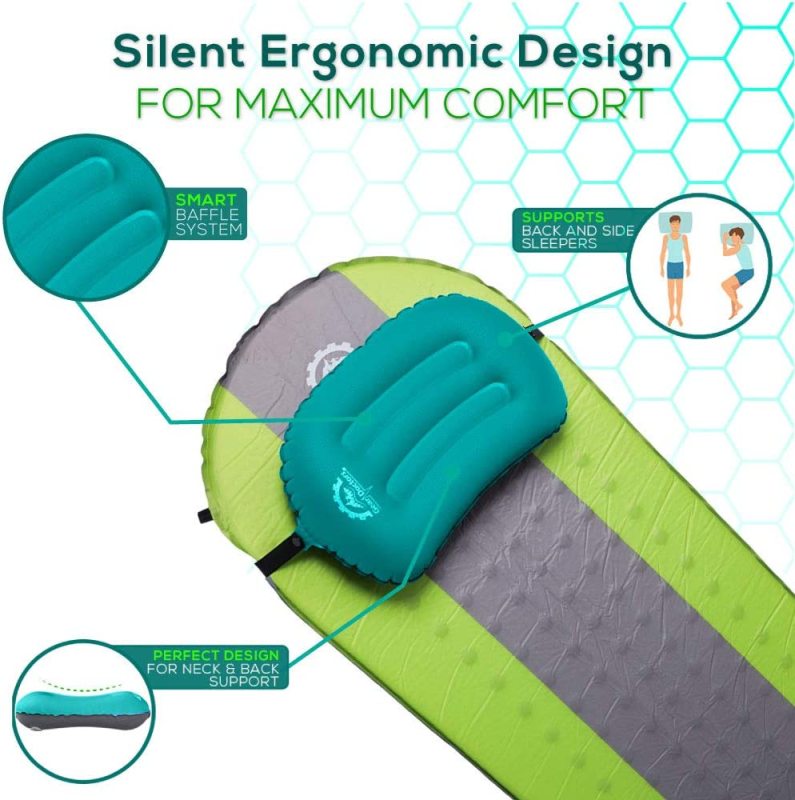Teal Camping Pillow