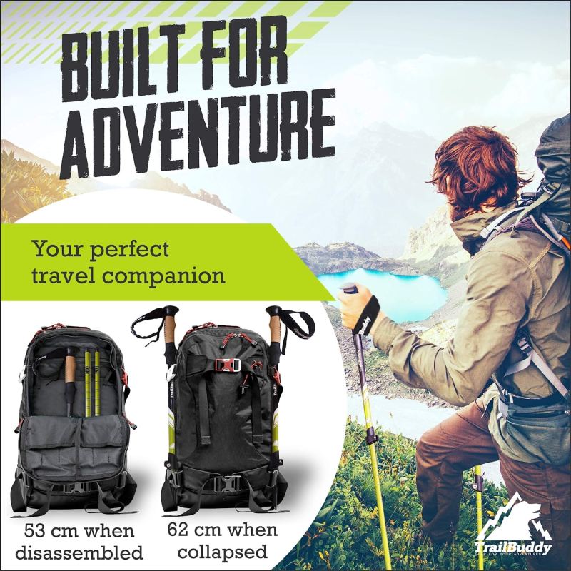Collapsible Hiking Poles for Backpacking Gear