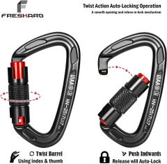 Auto Locking Climbing Carabiner Clips
